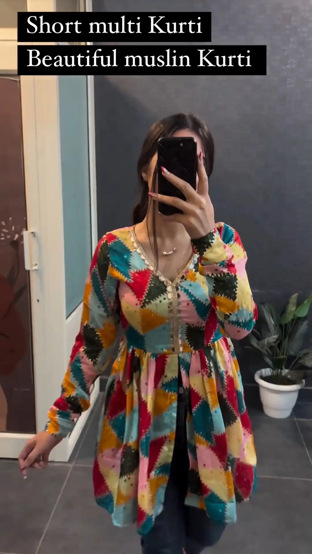 Multi Color Short Kurti.png